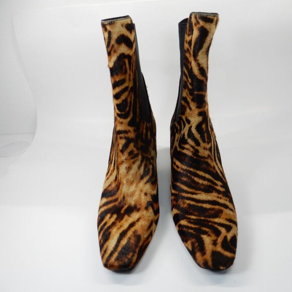 Sam Edelman Margo Ankle Boots Bootie Size 7.5 Kitten Heel Animal Calf Hair NEW - Picture 6 of 16